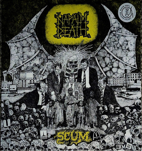 Napalm Death : Scum (LP, Album, RE, Whi)