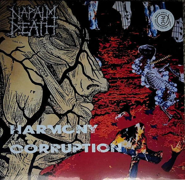 Napalm Death : Harmony Corruption (LP, Album, RE, Whi)