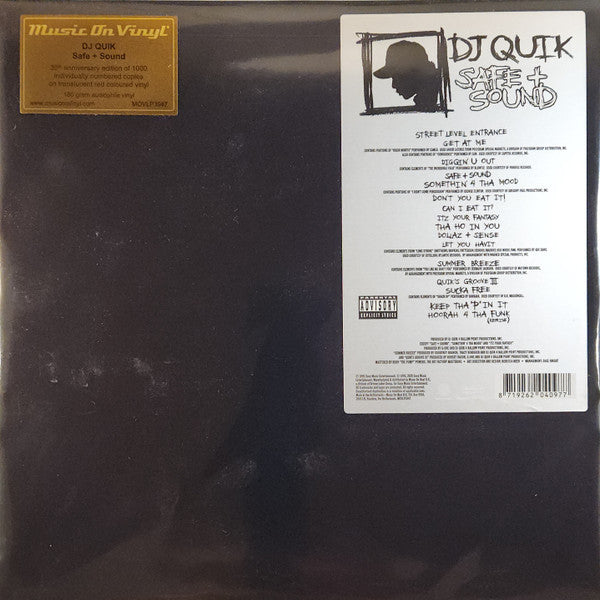 DJ Quik : Safe + Sound (2xLP, Album, Num, 30t)