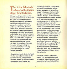 Ibrahim Ferrer : Buena Vista Social Club Presents Ibrahim Ferrer (CD, Album)