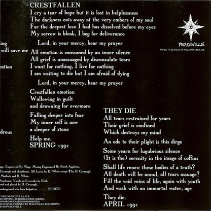 Anathema : The Crestfallen EP (CD, EP)