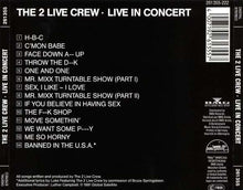 The 2 Live Crew : Live In Concert (CD, Album, RP)