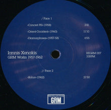 Iannis Xenakis : GRM Works 1957-1962 (LP, Album, RE)