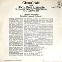 Bach* / Glenn Gould, Vladimir Golschmann, Columbia Symphony Orchester* : Drei Konzerte, Nr.3 D-Dur / Nr.5 F-Moll / Nr.7 G-Moll (LP)