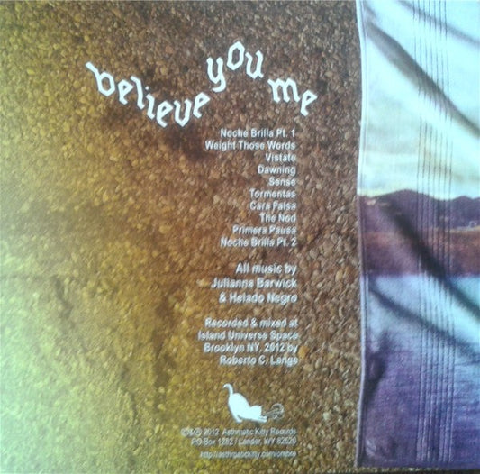 Ombre (4) : Believe You Me (CD, Album, Promo)