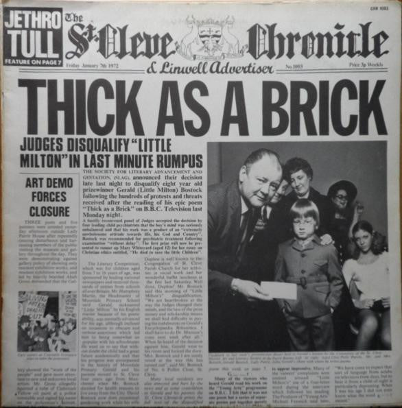 Jethro Tull : Thick As A Brick (LP, Album)