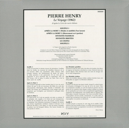 Pierre Henry : Le Voyage (LP, RE)
