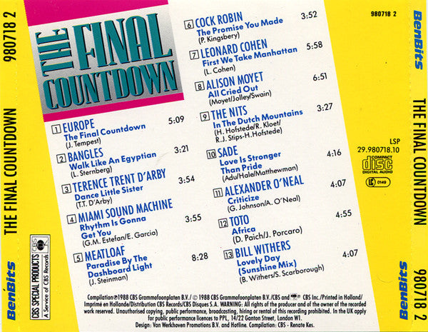 Various : The Final Countdown (CD, Comp)