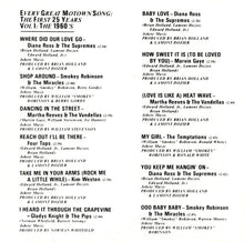 Various : Every Great Motown Song: The First 25 Years As Originally Recorded (CD, Comp, RM)