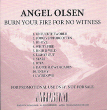 Angel Olsen : Burn Your Fire For No Witness (CD, Album, Promo, Car)