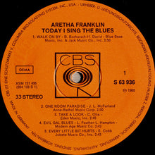 Aretha Franklin : Today I Sing The Blues (LP, Comp)
