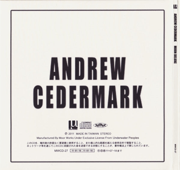 Andrew Cedermark : Moon Deluxe (CD, Album)