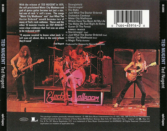 Ted Nugent : Ted Nugent (CD, Album, RE, RM, Bon)