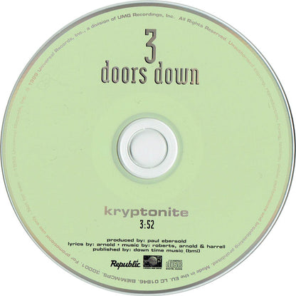 3 Doors Down : Kryptonite (CD, Promo)
