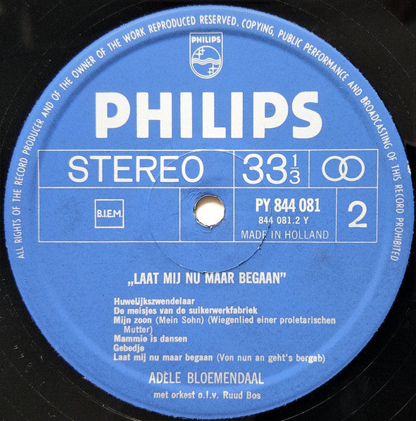 Adèle Bloemendaal : Laat Mij Nu Maar Begaan... (LP, Album)
