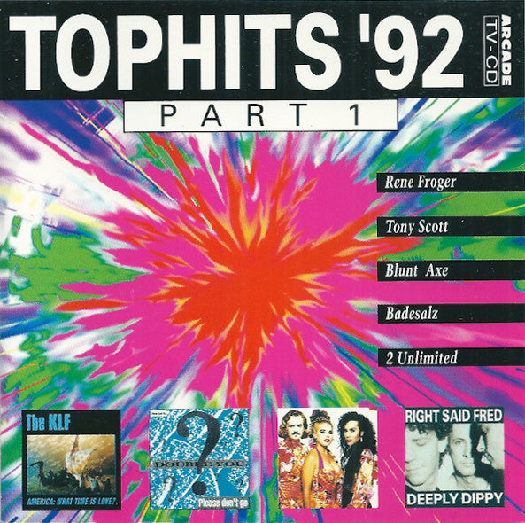 Various : Tophits '92 • Part 1 (CD, Comp)
