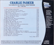 Charlie Parker : Bird - The Complete 1944-1948 Small Group Sessions Vol. 1 1944-1945 (CD, Comp)