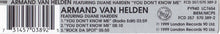 Armand Van Helden Featuring Duane Harden : You Don't Know Me (CD, Single)