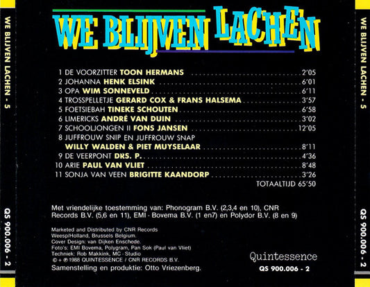 Various : We Blijven Lachen 5 (CD, Comp)