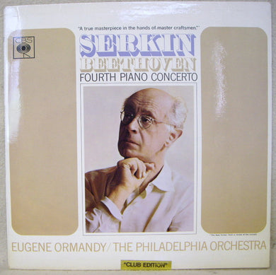 Beethoven*, Serkin*, Eugene Ormandy, The Philadelphia Orchestra : Fourth Piano Orchestra (LP, Club)
