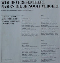 Various : Wim Ibo Presenteert: Namen Die Je Nooit Vergeet (2xLP, Album + Box)