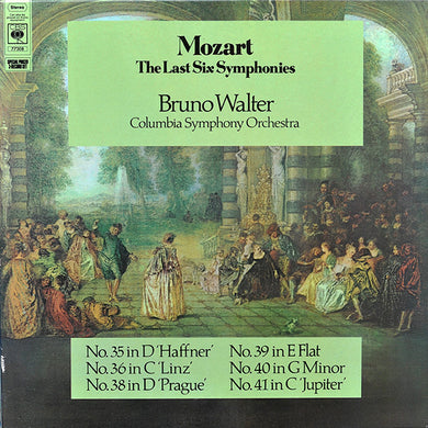 Bruno Walter, Columbia Symphony Orchester*, Mozart* : Mozart: The Last Six Symphonies (3xLP, RM + Box, Comp, RE)