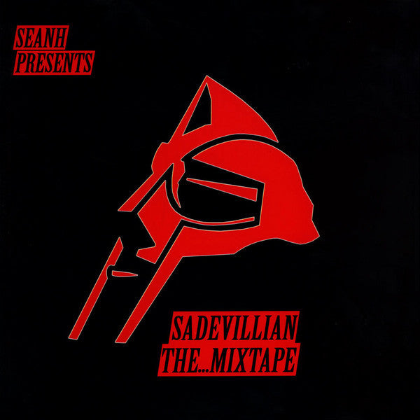 Red silhouette of a mask on a black background with text 'SEAHN PRESENTS Sadevillian THE...MIXTAPE'.