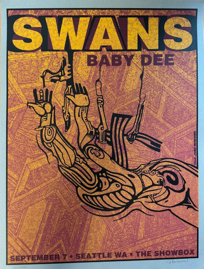 Swans & Baby Dee — Seattle, 2016 Concert Poster