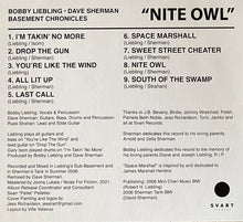 Bobby Liebling & Dave Sherman Basement Chronicles : Nite Owl (CD, Album)